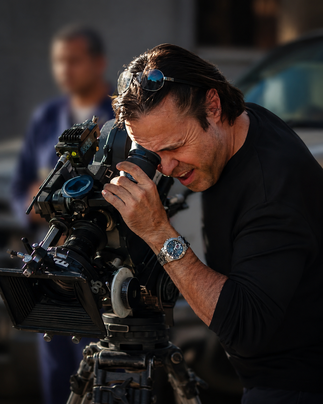 Dan Neira directing on a film production
